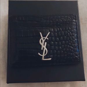 Monogram YSL card holder